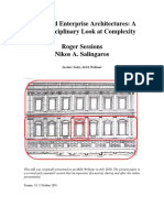 Urban and Enterprise Architectures: A Cross-Disciplinary Look at Complexity Roger Sessions Nikos A. Salingaros