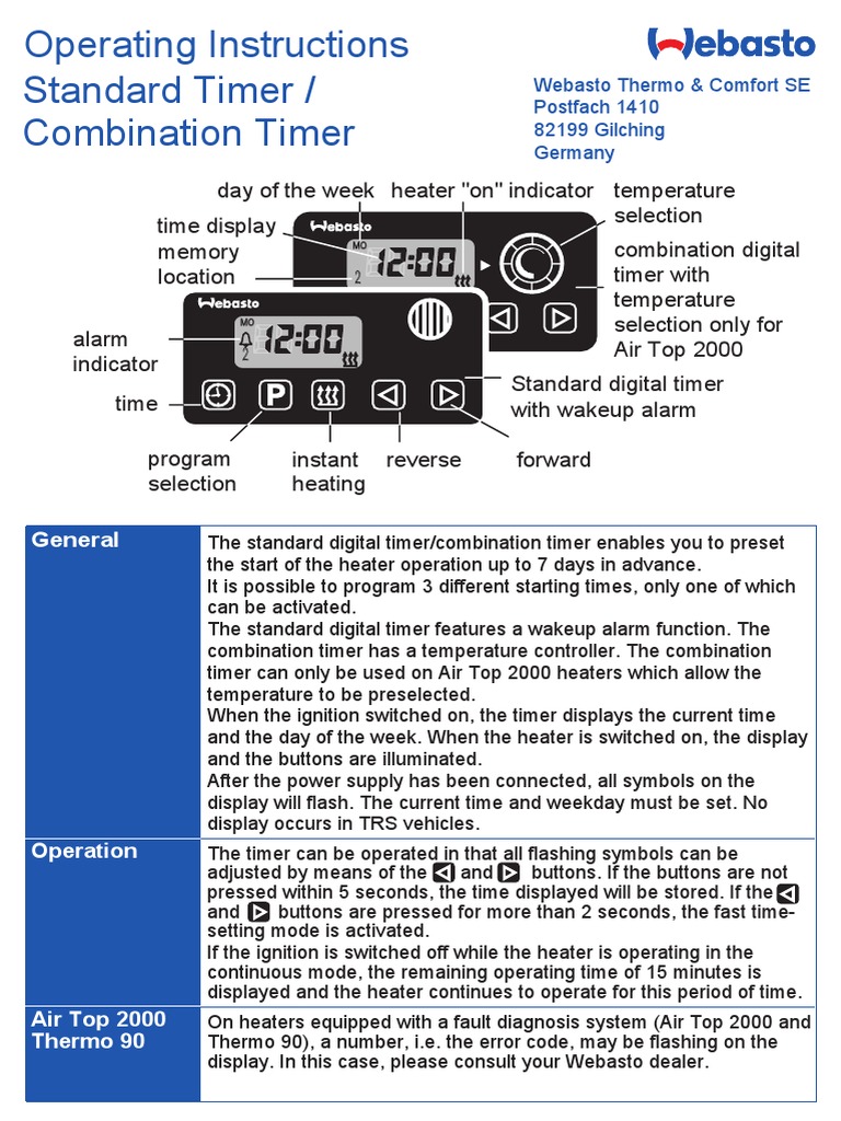 1313664A03 Operating Instructions Digital Timer 1531 WEB EN PDF | PDF ...