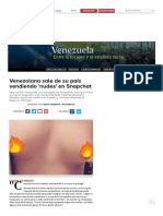 Venezolana Sale de Su País Vendiendo 'Nudes' en Snapchat) - Excélsior PDF