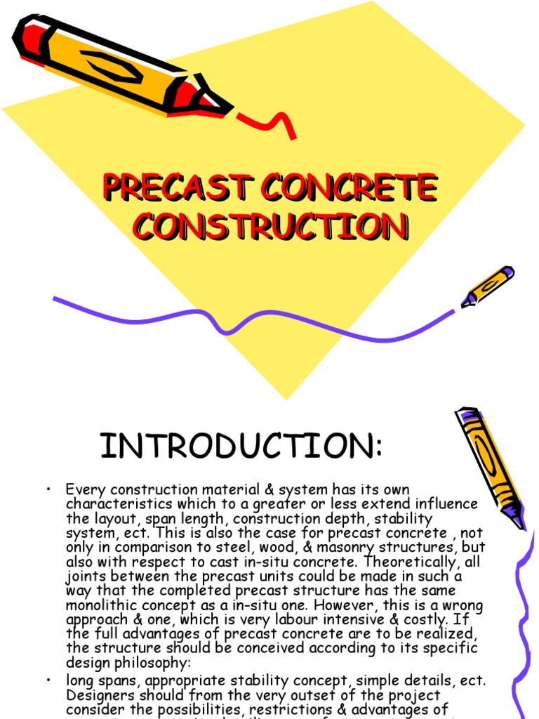 Precast Concrete Construction Overview | PDF | Precast Concrete | Concrete