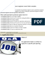 Top 5 Petroleum Engineer Cover Letter Samples