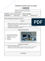 Física II - Informe N°8 (Combinacion de Capacitores en Paralelo)