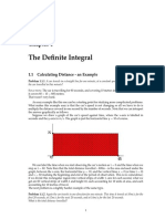 The Definite Integral: 1.1 Calculating Distance - An Example