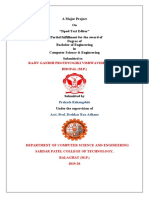 A Major Project On "Dpad Text Editor" in Partial Fulfillment For The Award of Degree of Bachelor of Engineering in Computer Science & Engineering Submitted To