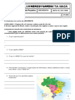 ATIVIDADE 2 - GEOGRAFIA 5º ANO - 1º BIM