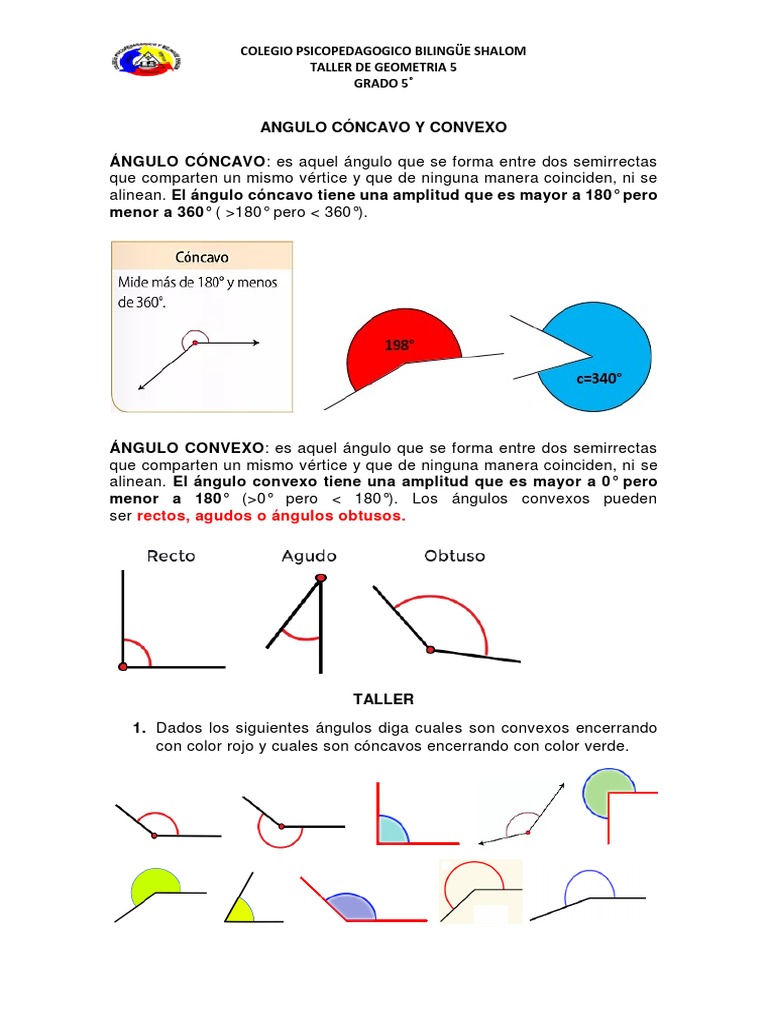 5º Taller 5 ANGULO CÓNCAVO Y CONVEXO PDF