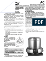 Installation, Operation and Maintenance Manual: AC-Centrifugal Roof and Wall Exhausters