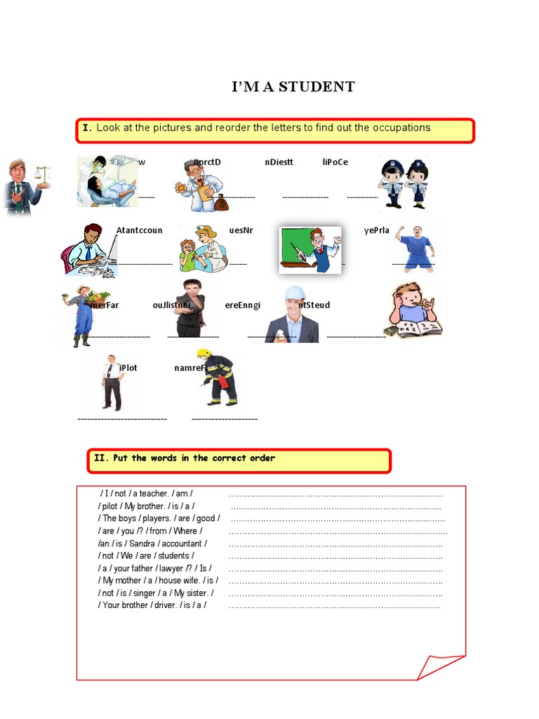 Student Occupations and Verb Forms | PDF | Semiotics | Grammar