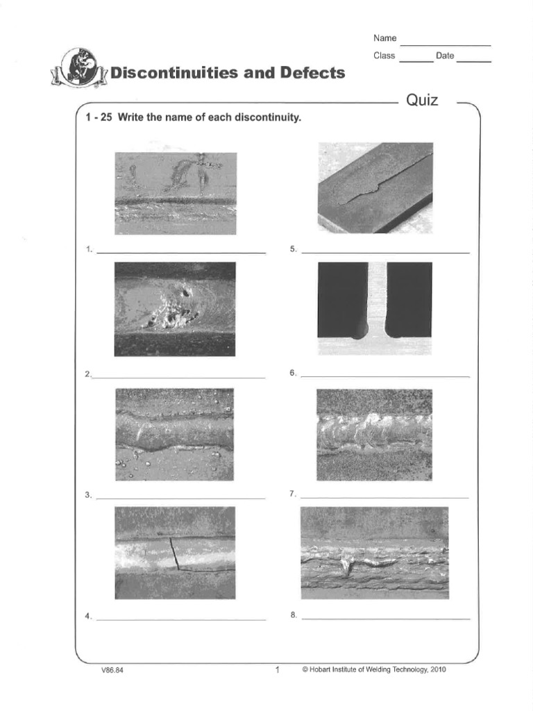 Discontinunities and Defects 50 Questions PDF | PDF