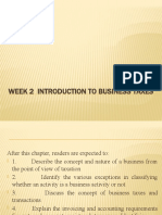 Week 2 Introduction To Business Taxes