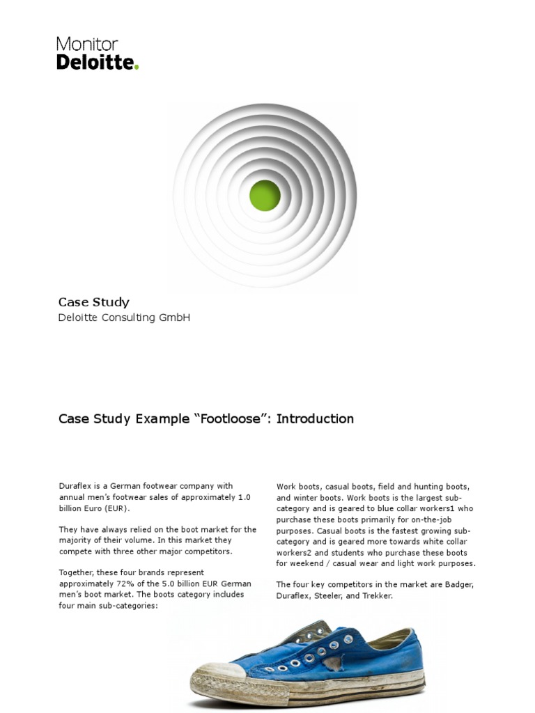 Monitor Deloitte Case Study Example Footloose Download Free PDF