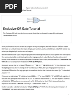 Exclusive-OR Gate Tutorial With Ex-OR Gate Truth Table