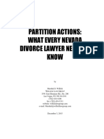Partition Actions: What Every Nevada Divorce Lawyer Needs To Know