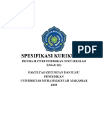 Spesifikasi Kurikulum Prodi PGSD (S1) - 2018 - Terbaru Sekali-2