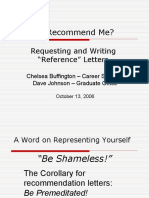 Can You Recommend Me?: Requesting and Writing "Reference" Letters