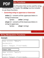 String Manipulation Functions