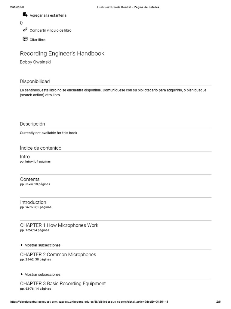 Recording Engineer Handbook PDF