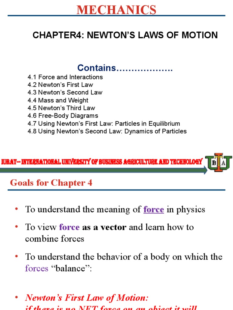 Newton's Laws of Motion | PDF | Acceleration | Force
