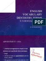 English Vocabulary Dentistry Terms: 3.3 Dental Office