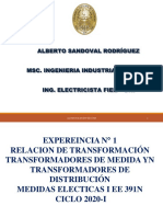 Experiencia 2 Relacion de Transformación