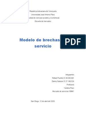 Brechas de Servicio | PDF | Marketing | Business