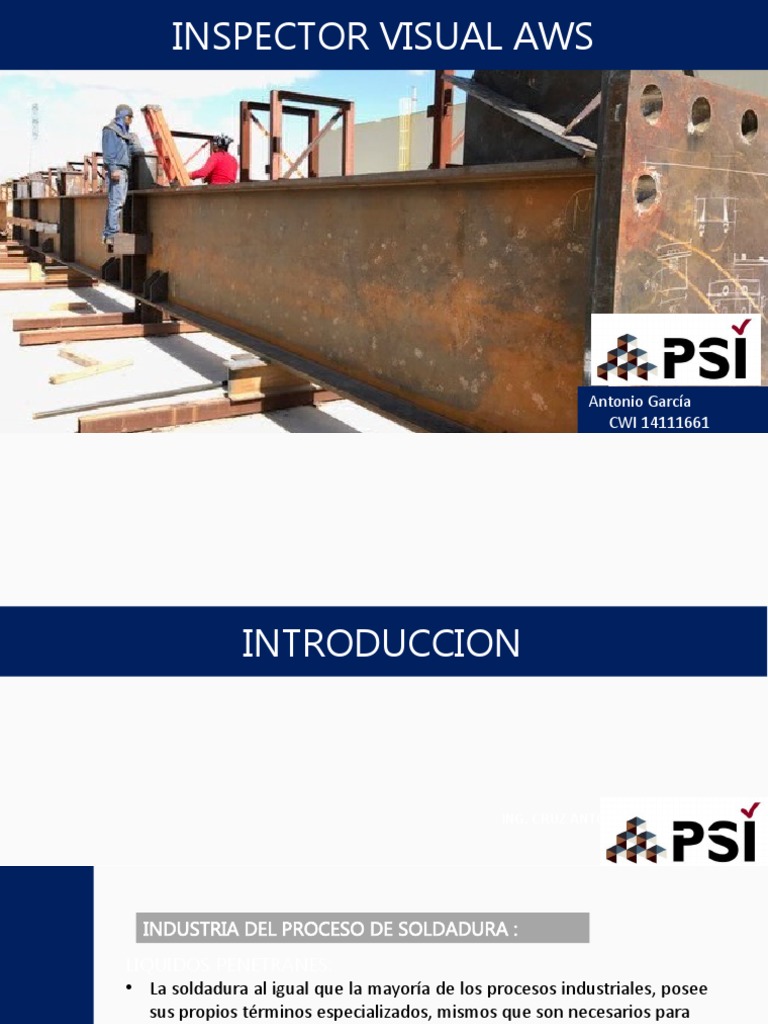 MODULO No 1 INSPECCION VISUAL AWS | PDF | Ultrasonido | Soldadura