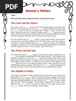 Aesop Fables Tenses