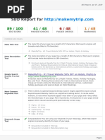 SEO Report For: Seo Score Passed Checks Failed Checks Warnings