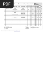 Environmental Aspect & Impact Register: Happy Forgings LTD