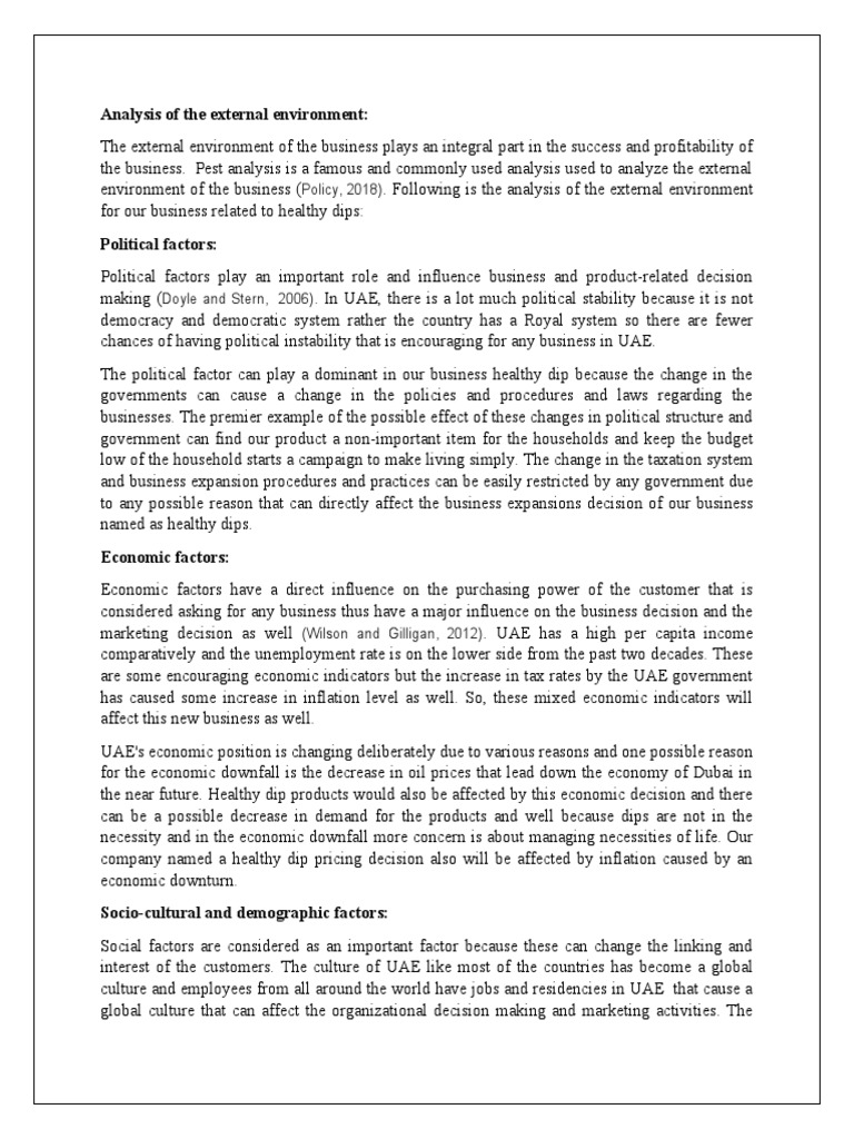 Analysis of External Environment | PDF | United Arab Emirates | Taxes