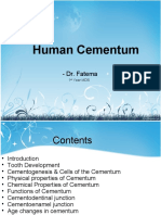 Human Cementum: - Dr. Fatema