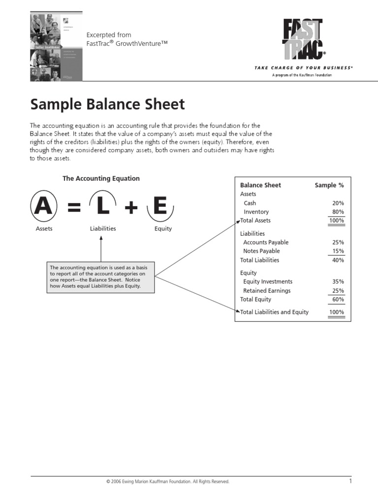 Sample Balance Sheet PDF | PDF | Equity (Finance) | Balance Sheet