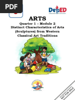 Quarter 1 - Module 2 Distinct Characteristics of Arts (Sculptures) From Western Classical Art Traditions