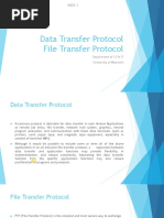 Data Transfer Protocol File Transfer Protocol: Week 3