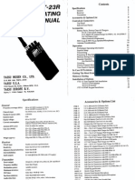 Yaesu FT-23R VHF FM Portable Transceiver - User Manual