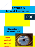 Lecture 3. Art and Aesthetics