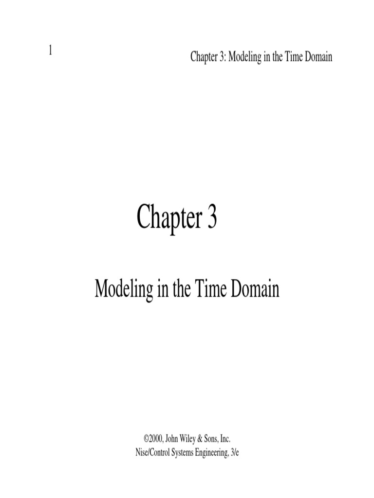 Chapter 3: Modeling in The Time Domain 1 | PDF | Control Engineering ...