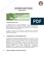 GUIA DIDÁCTICA 231 Derecho Procesal Administrativo