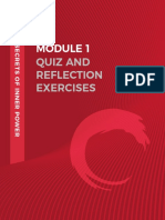 Quiz and Reflection Exercises