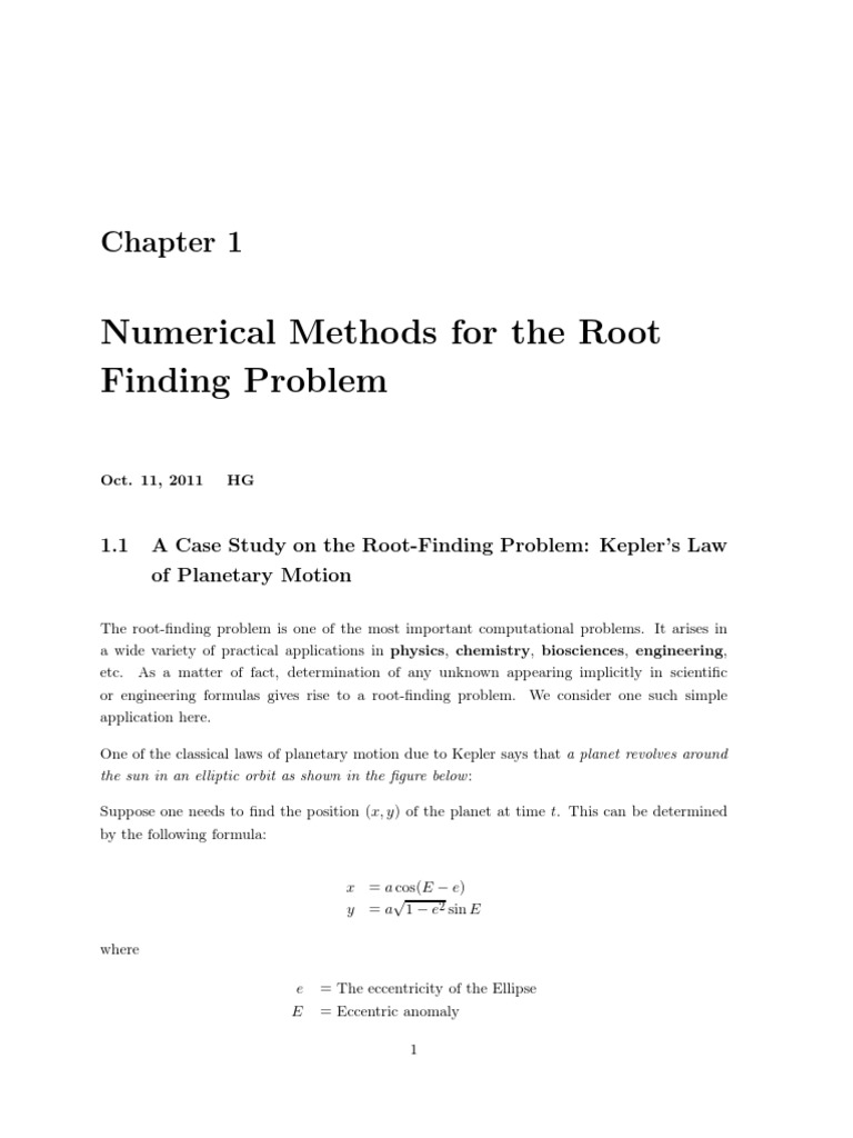 Numerical Methods For The Root Finding Problem | PDF | Numerical ...