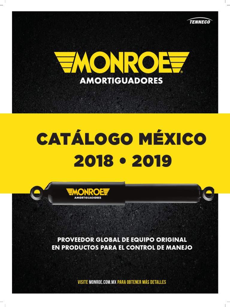 Catálogo MONROE Amortiguadores 2019 PDF Marketing Publicidad