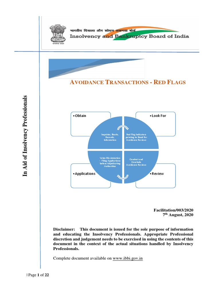 Red Flags in Avoidance Transactions | PDF | Audit | Auditor's Report