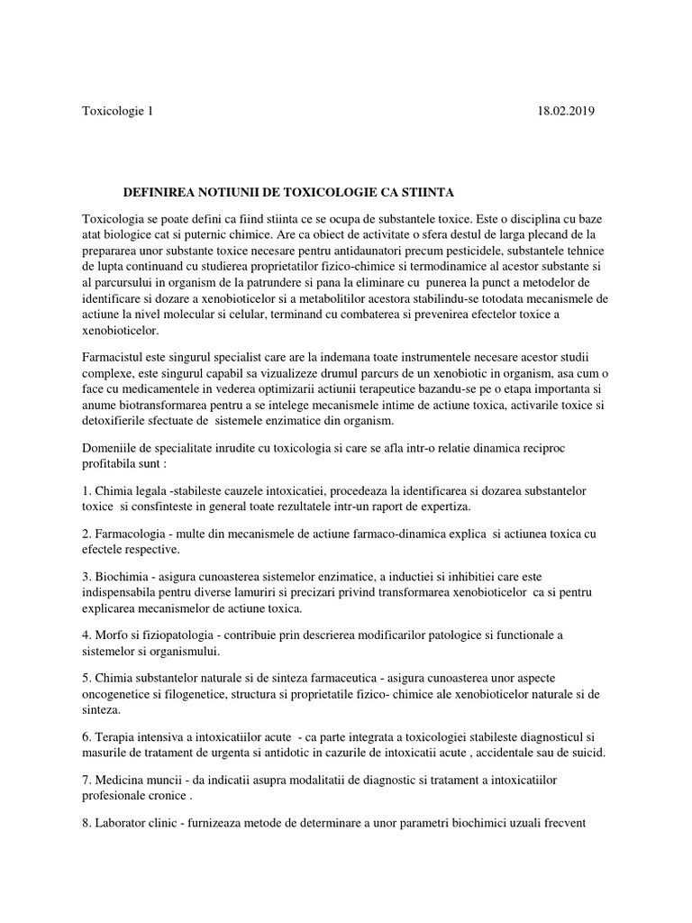 Toxicologie  PDF