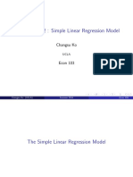 Lecture Note 2: Simple Linear Regression Model: Changsu Ko