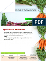 Revolutions in Agriculture: S.Sailakshmi I.D. No. 2017030041