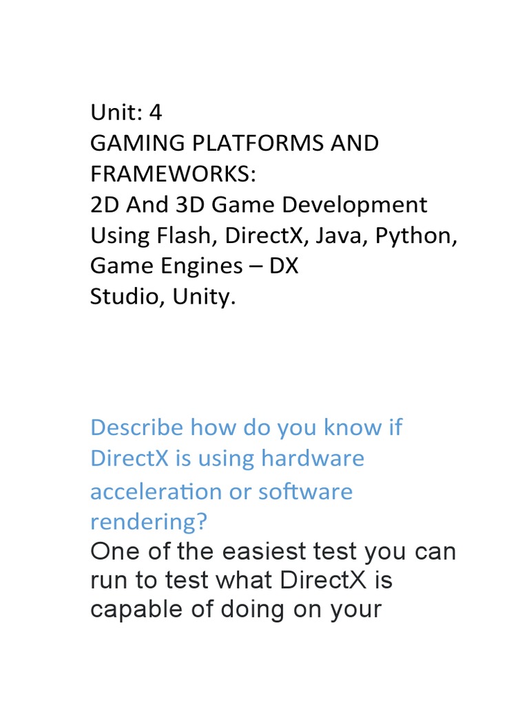Game Programming | PDF | Cross Platform Software | Video Game Consoles