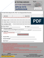 KPK & Fata Supervisor: Collection Card Form