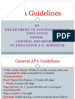 APA Guidelines for Research Papers