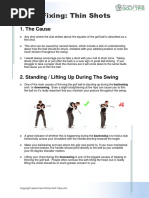 Fault Fixing: Thin Shots: 1. The Cause