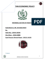 PEP Report Informal Sector of Pakistan Group G12